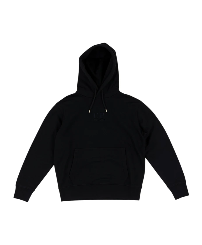 

Толстовка с капюшоном из флиса с диагональной обработкой и начесом. C.P. Company, синий