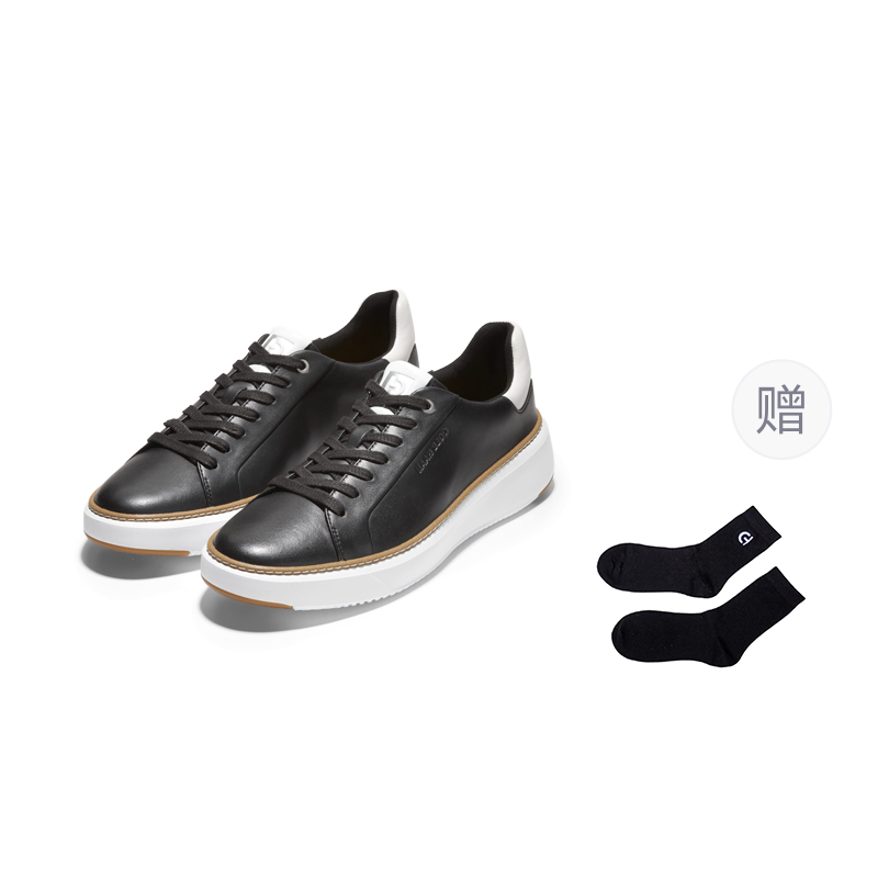 

COLE HAAN Кроссовки для скейтборда GrandPro Collection легкие и дышащие мужские черные с носками, цвет Black (Comes with Socks)