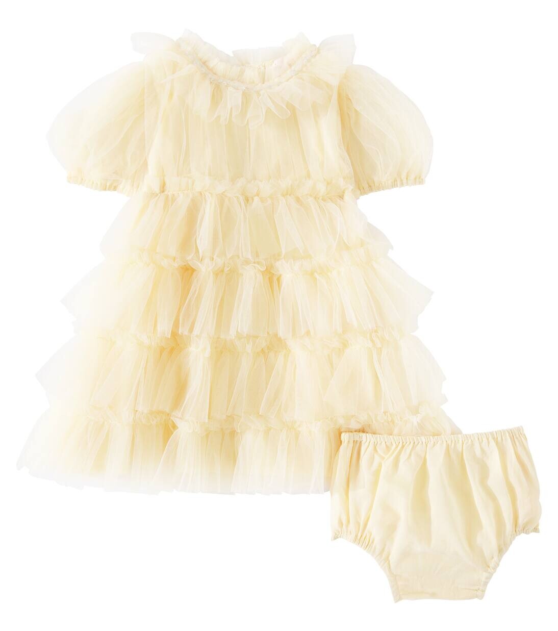 Комплект из фатинового платья и панталон Baby Annabelle Tutu Du Monde, цвет corn silk