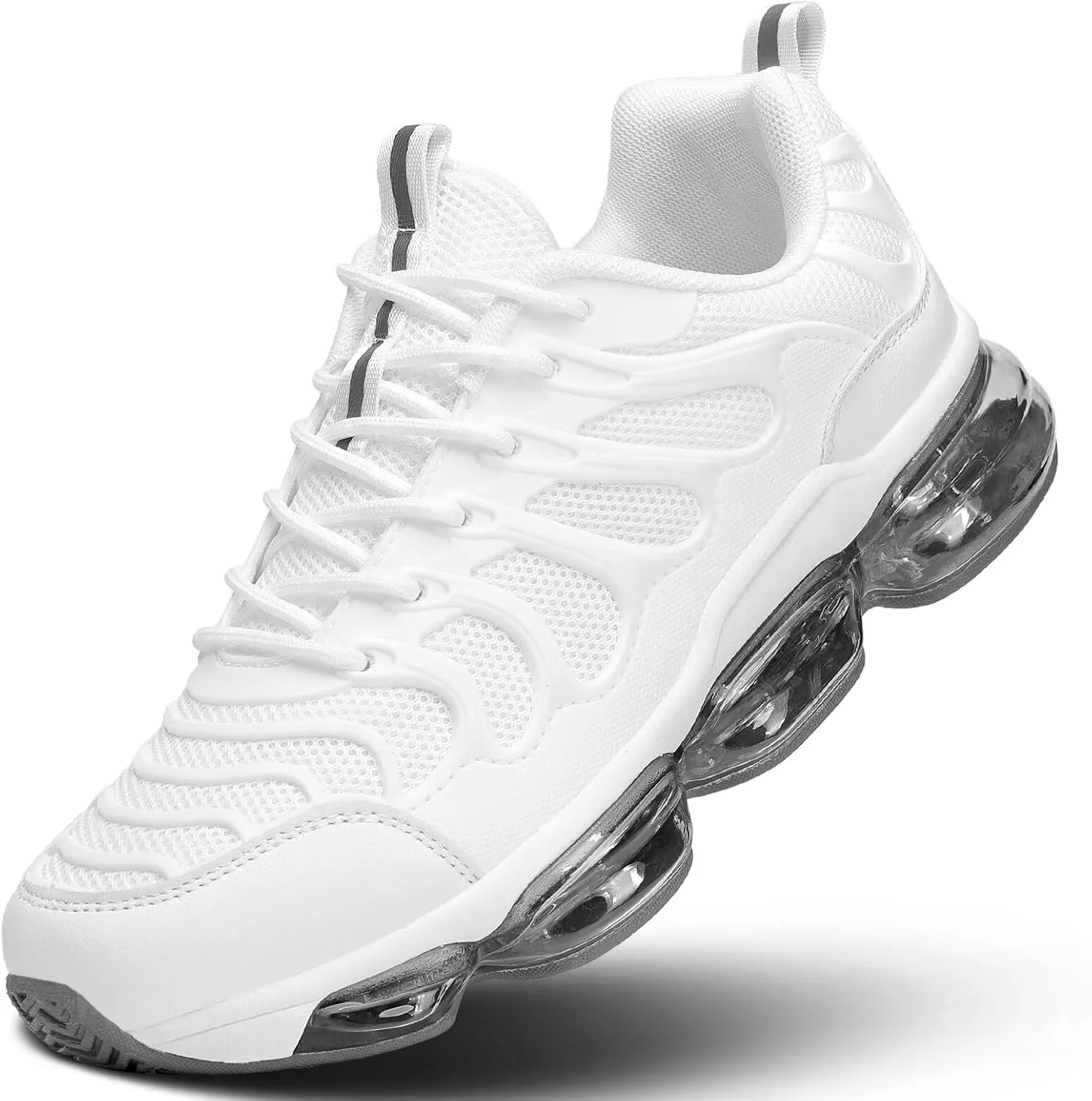 

Мужские кроссовки для бега с воздушной амортизацией, прогулочные, теннисные, модные, повседневные, противоскользящие, дышащие, для трейла, спорта и тренировок в зале Srenket, белый