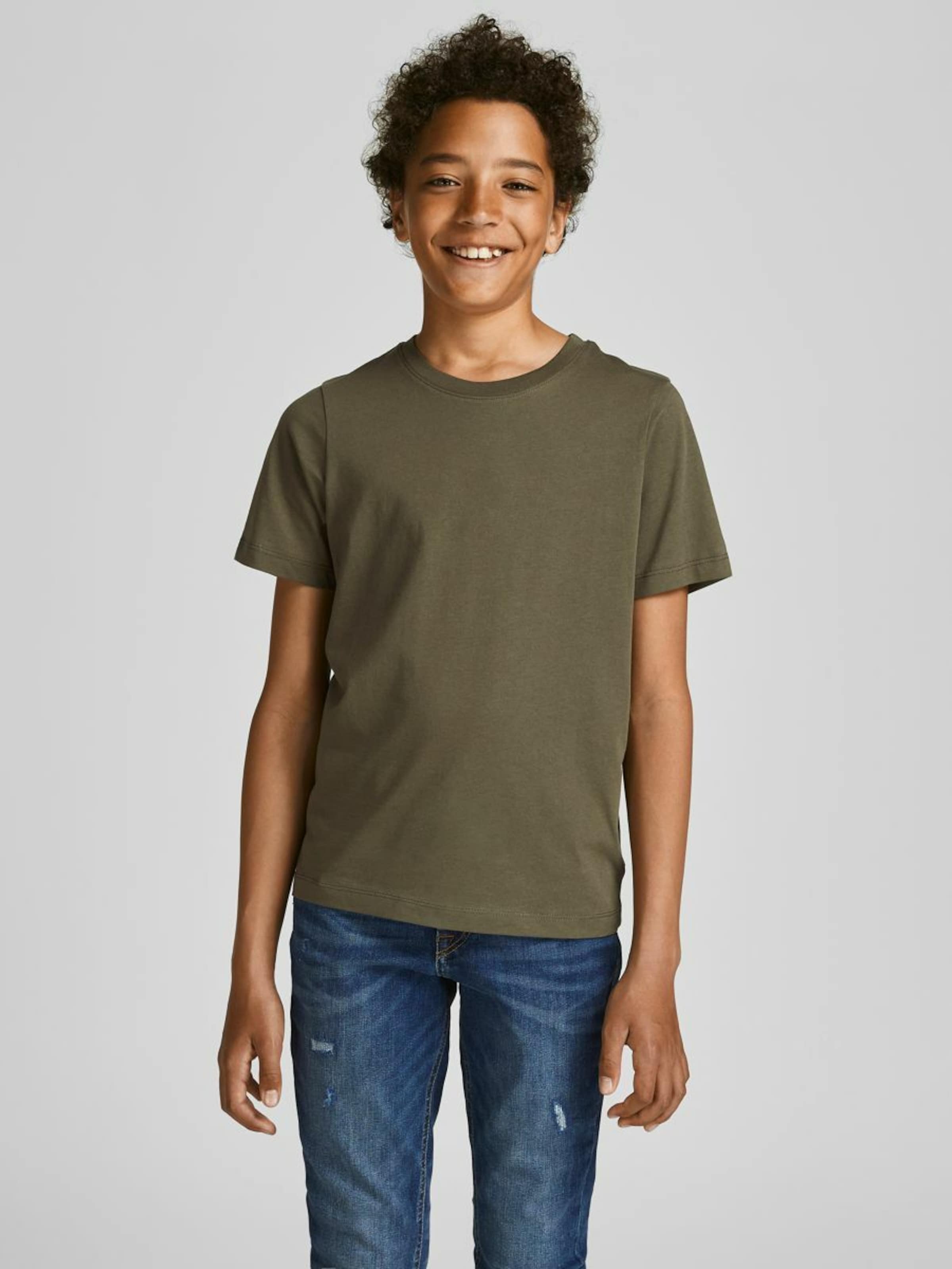Jack & Jones Junior Футболка в оливковом цвете — фото 3