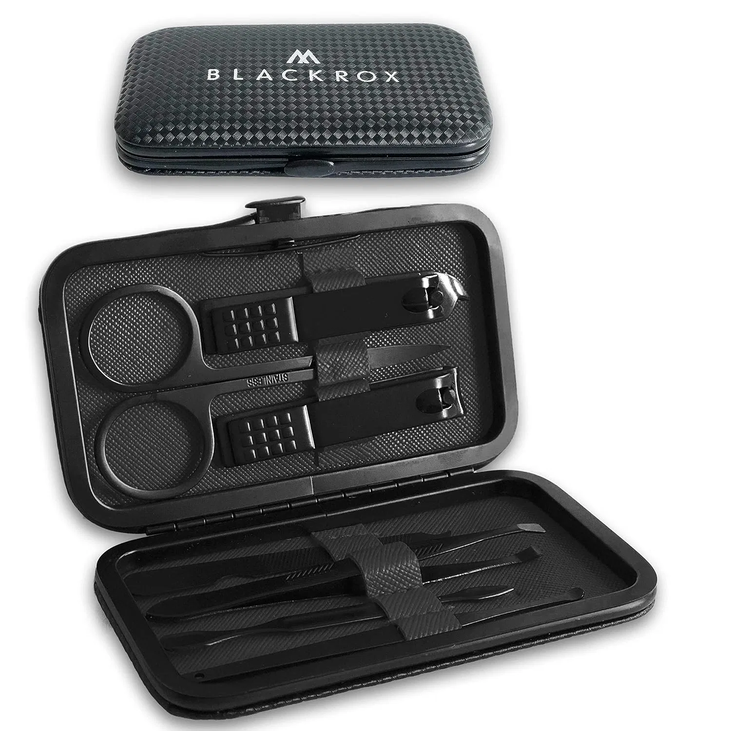 Набор для маникюра и педикюра BLACKROX, 7 предметов Blackrox, Black