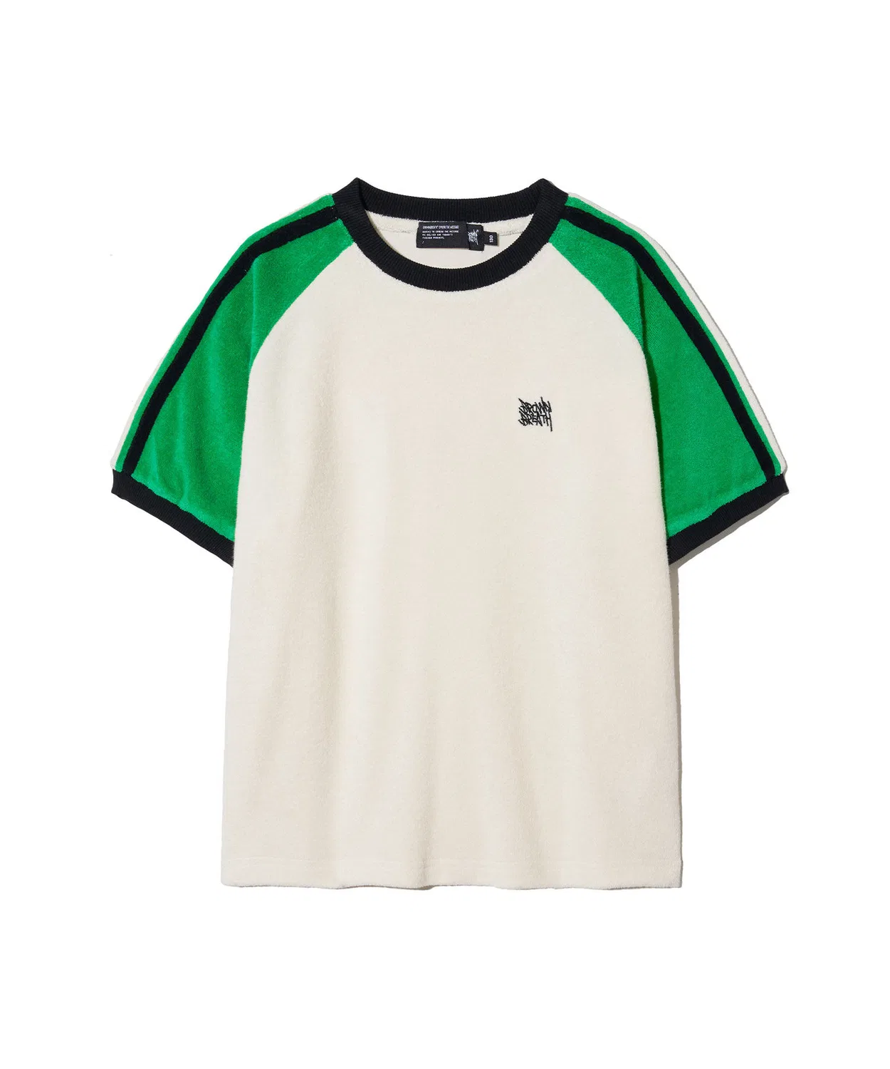 Детская футболка с биркой Terry зелёная от Brownbreath Kids — фото 2