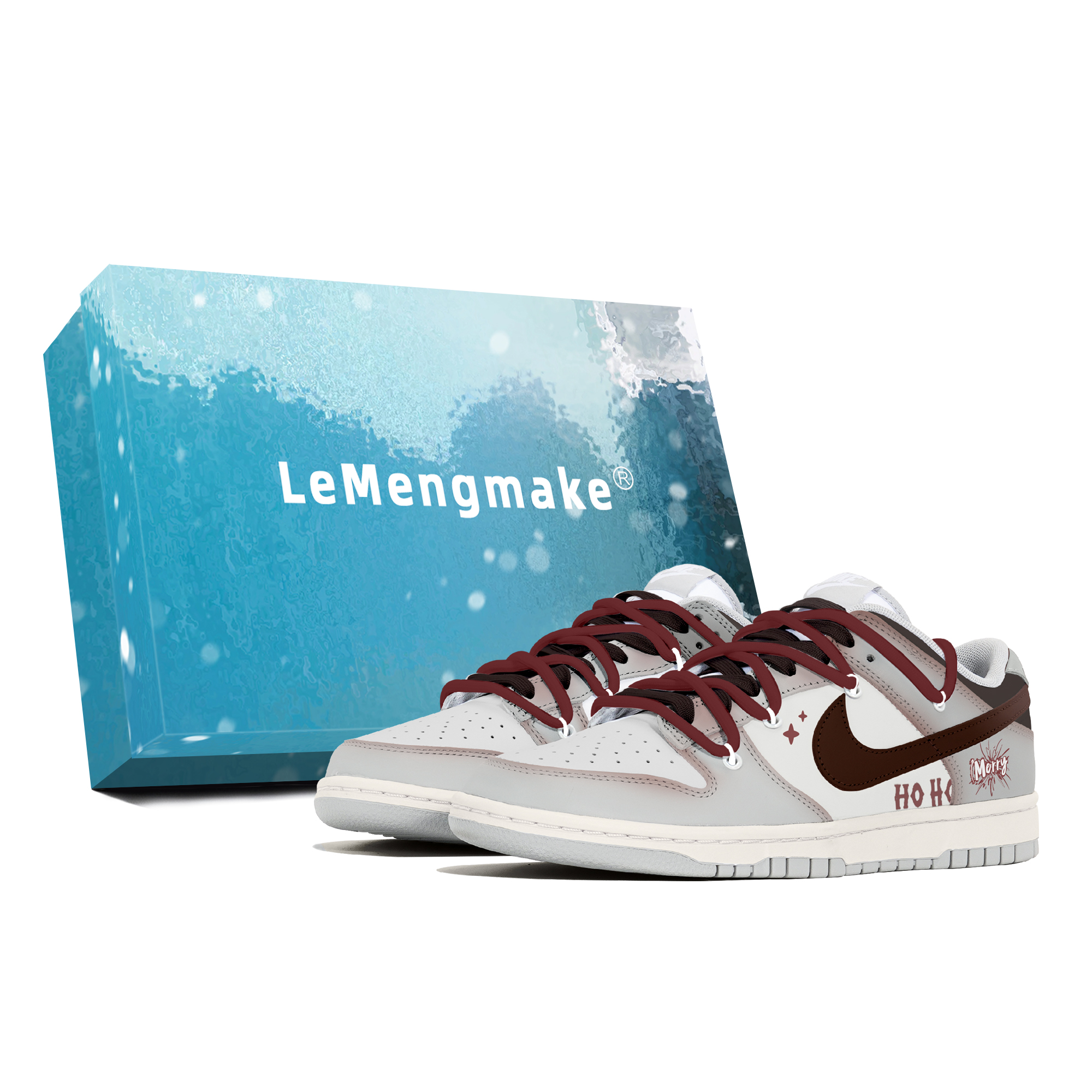 

Nike Кроссовки для скейтбординга Dunk, износостойкие, низкие, мужские, коричневые, красные