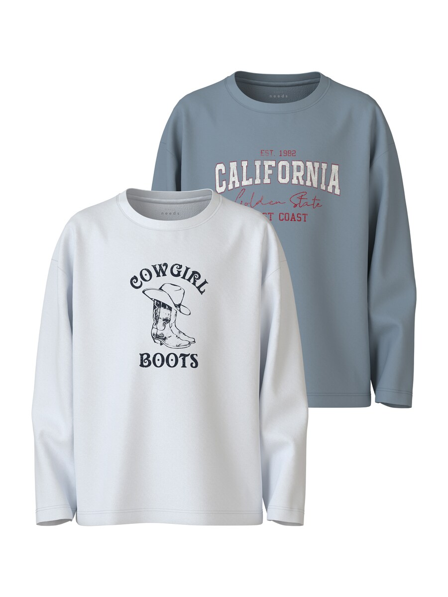 

Рубашка NAME IT NKFVEEN, дымчато-синий/белый