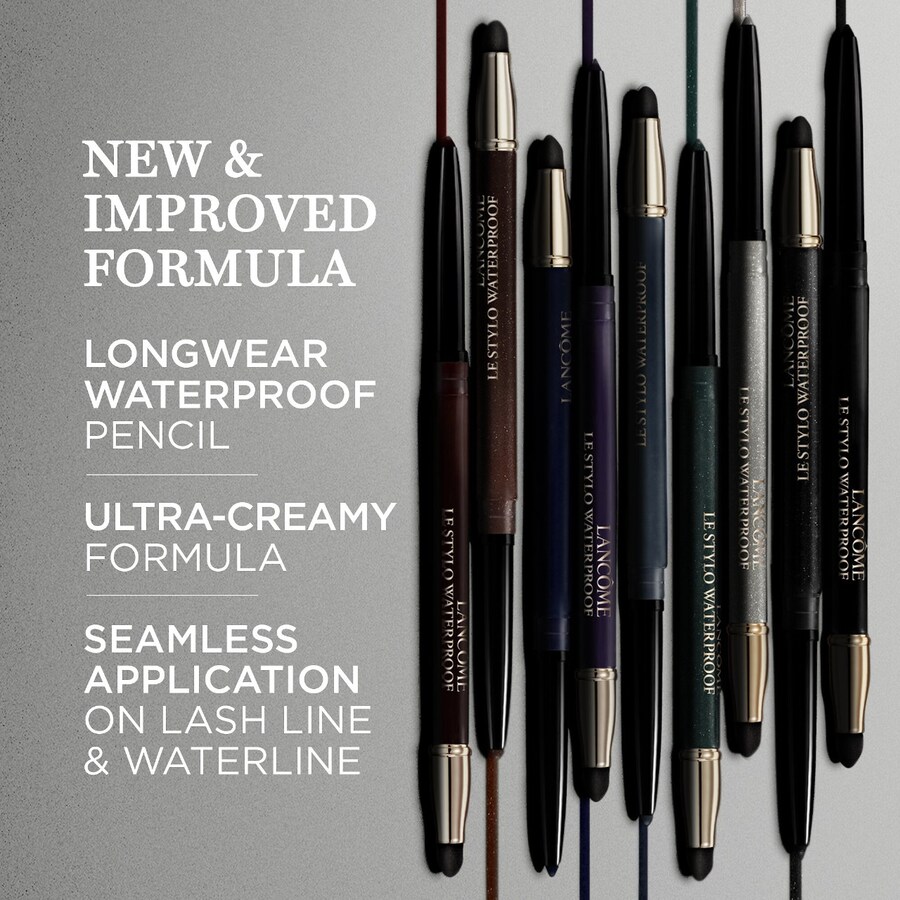 Водостойкая подводка для глаз LE STYLO - стойкий карандаш для глаз Lancôme, 0.012 oz/0.35 g, 02 Noir Intense — фото 3