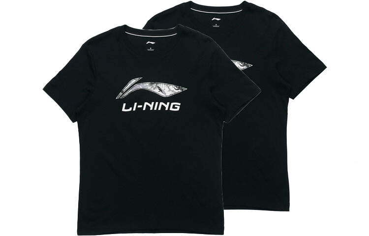 

Футболка мужская комплект из 2 шт., черная Lining, черный