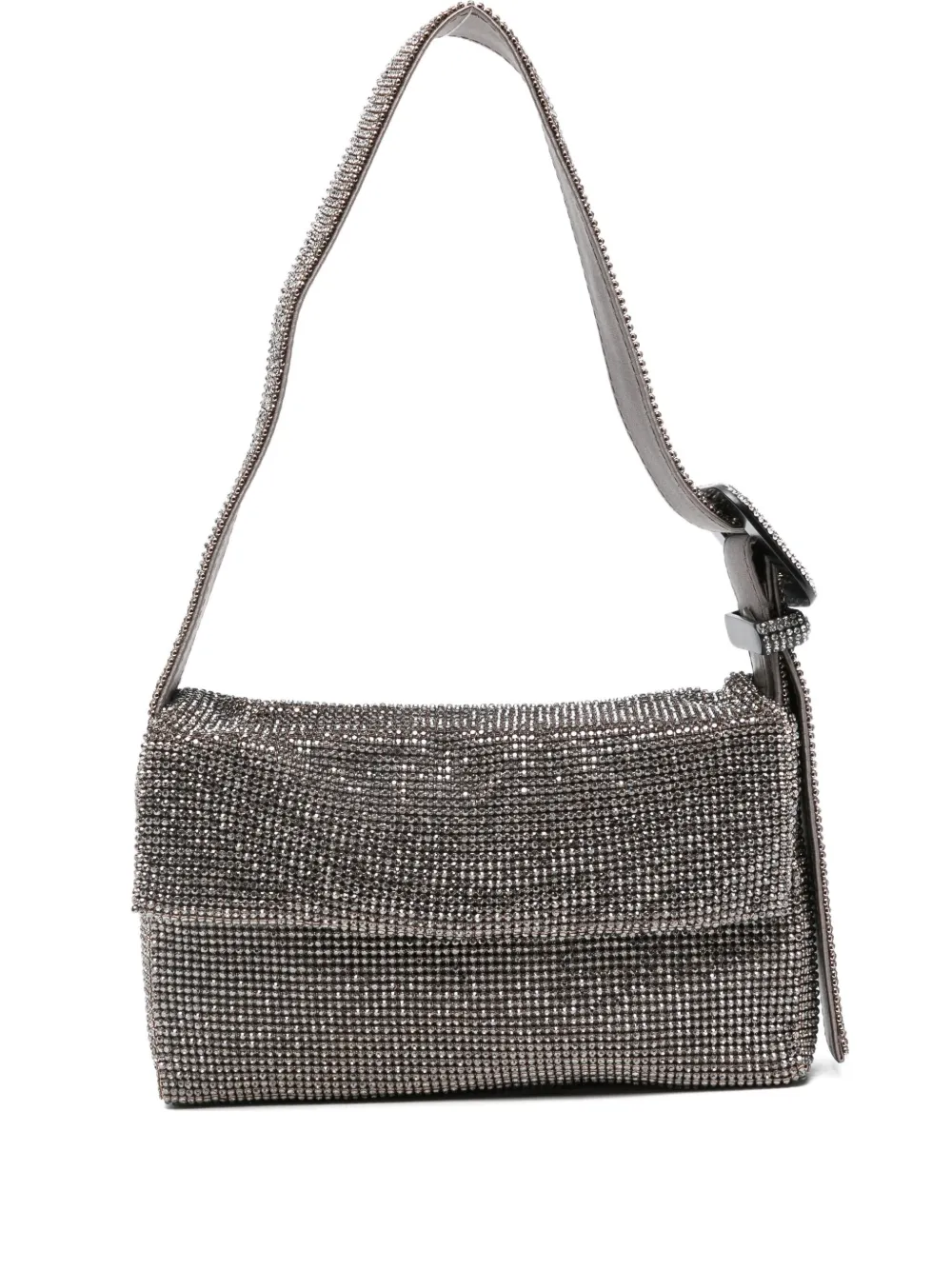 

Сумка через плечо, украшенная стразами Benedetta Bruzziches, серебристый