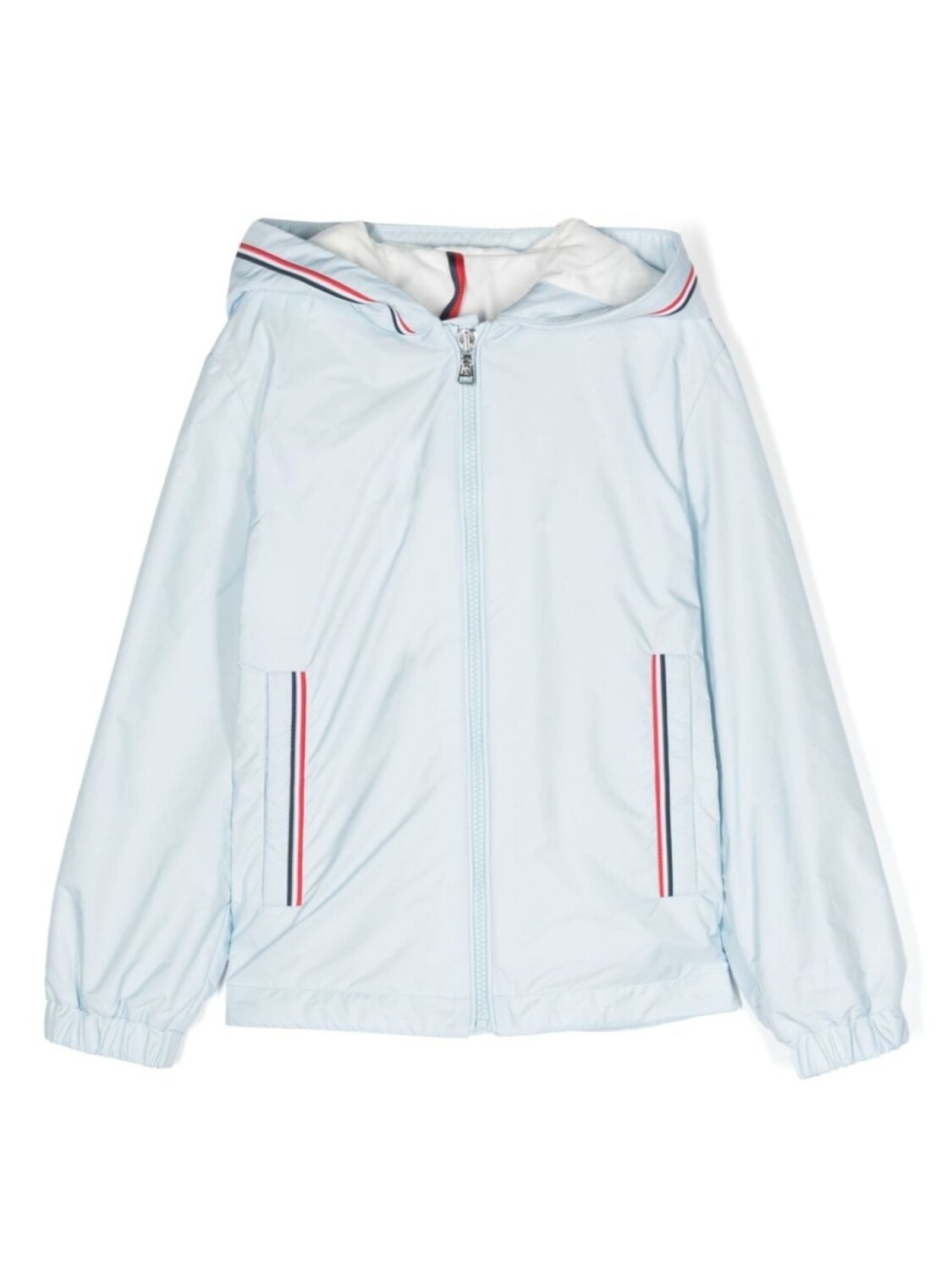 

Moncler Enfant куртка с капюшоном и нашивкой-логотипом, синий