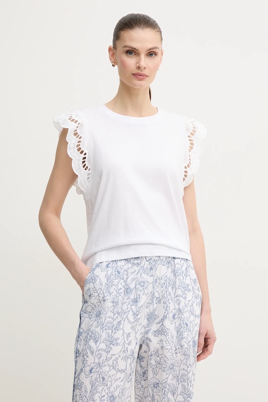 

Хлопковая футболка VIC Pepe Jeans, белый