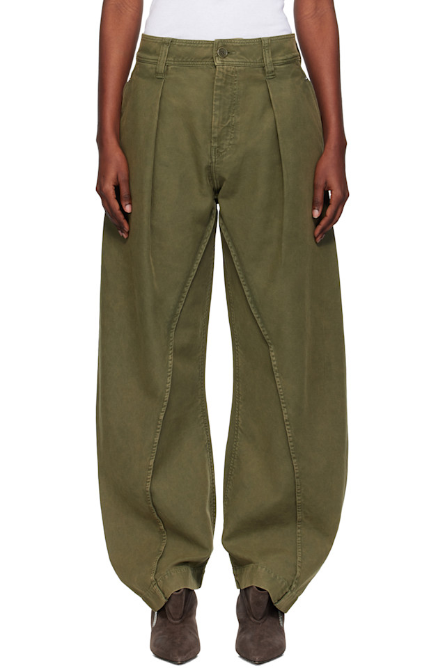 

Jw Anderson Брюки цвета хаки с перекрученным швом