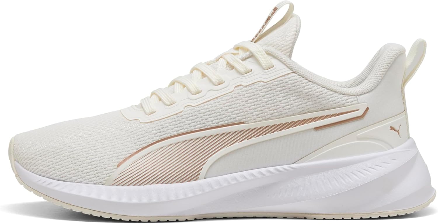 Кроссовки PUMA Unisex-Adult Flyer Lite 3, белый/золотой — фото 3