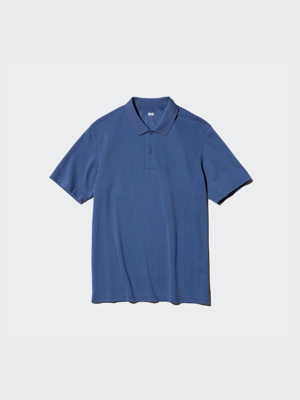 Рубашка-Поло Airism из хлопкового пике Uniqlo, зеленый — фото 3