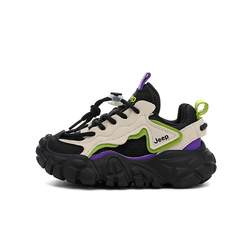 

Детские кроссовки для бега низкие с защитой от ударов, устойчивые к истиранию, легкие с амортизацией Jeep, milan черный