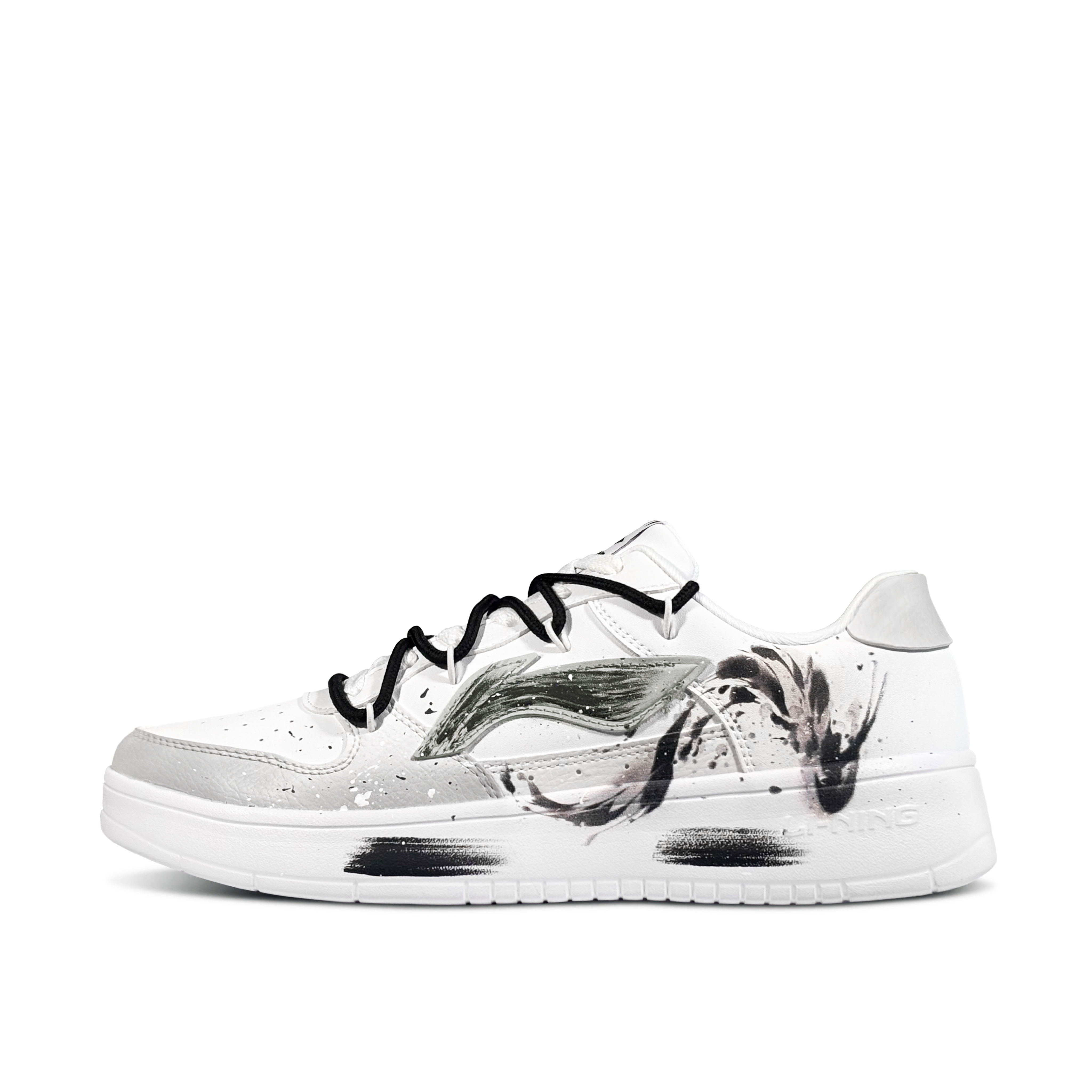 

LINING Кроссовки для скейтбординга Pontoon Boats Fish Jumping Low Top, мужские, черно-белые