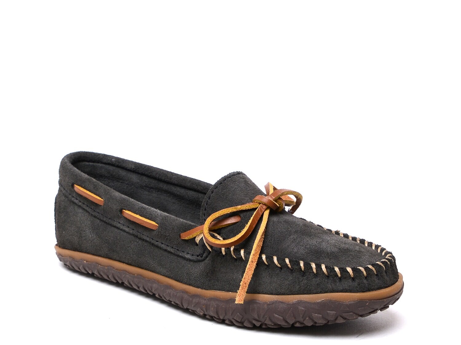 Тапочки Minnetonka с завязками, угольно-серый