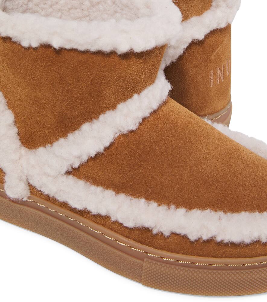 Классические замшевые ботинки по щиколотку Inuikii Kids, Brown White — фото 4