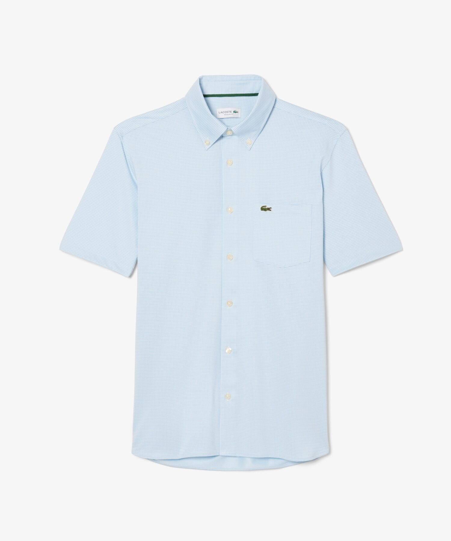 Футболка в мелкую клетку LACOSTE, Saxe Blue — фото 3