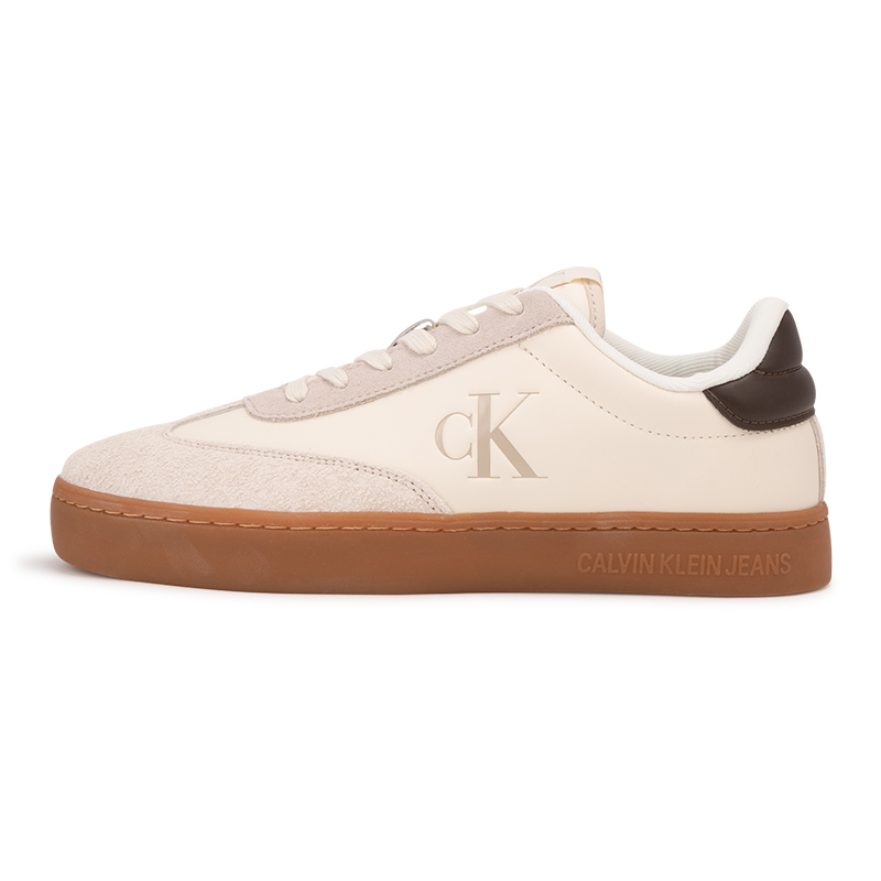 

CKJ CALVIN KLEIN JEANS Кроссовки CALVIN KLEIN Low Top для скейтбординга, мужские, молочно-белые/какао-коричневые
