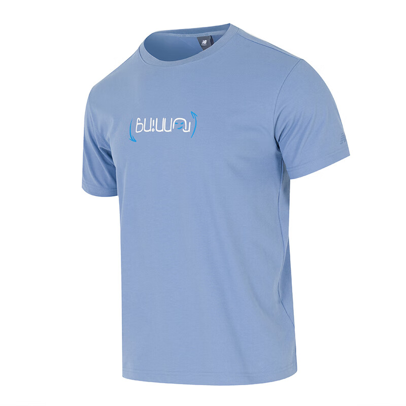 

New Balance Футболка мужская синяя, Синий, New Balance Футболка мужская синяя