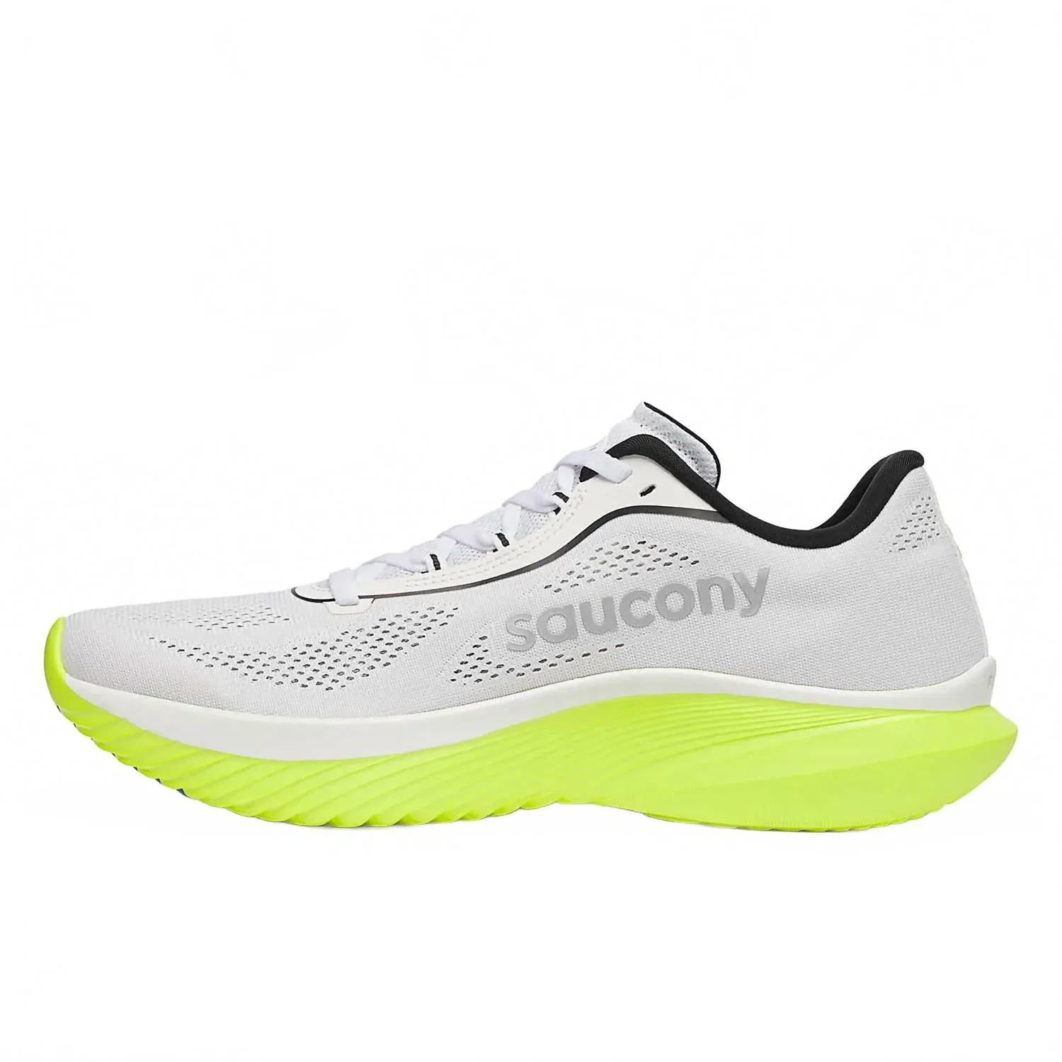 SAUCONY Мужские кроссовки Kinvara 15, белый/лимонный цвет — фото 2
