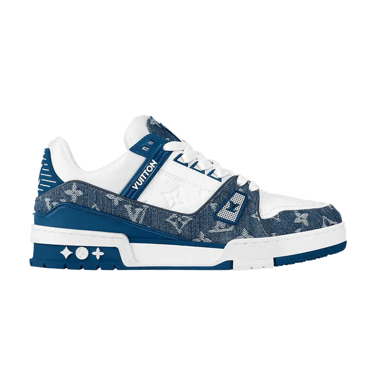 Кроссовки Louis Vuitton Wmns Trainer Monogram Denim - Light Blue, синий