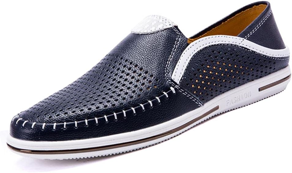 

Мужские лоферы из натуральной кожи, модные повседневные мягкие летние слипоны Mitvr, синий