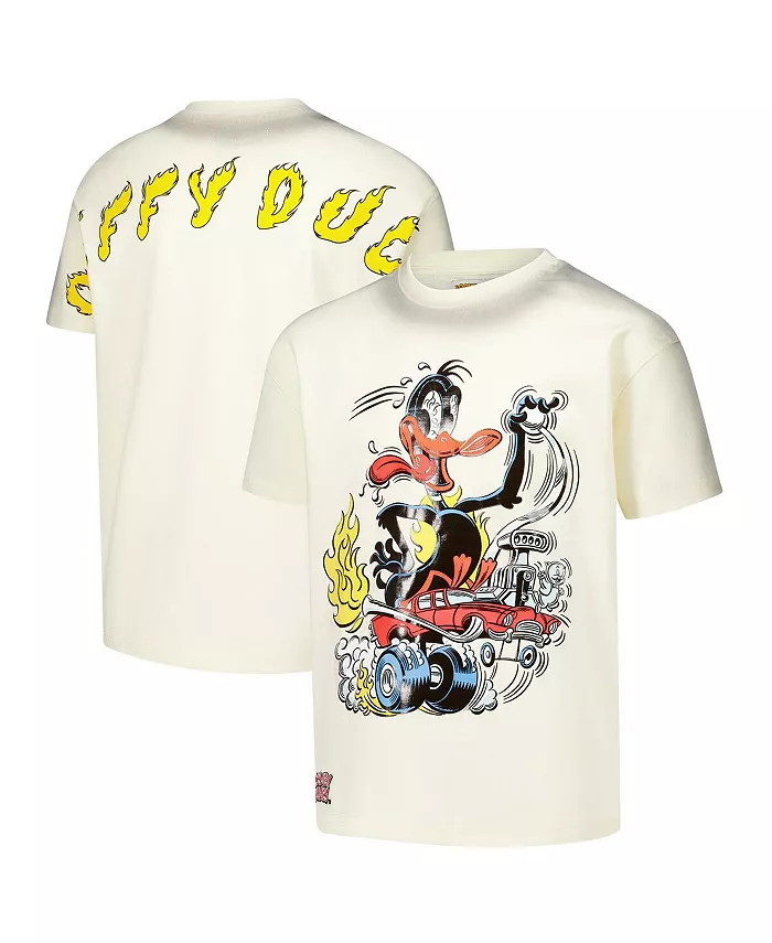 

Футболка Looney Tunes Hot Rod Daffy для мальчиков и девочек, кремовая Freeze Max