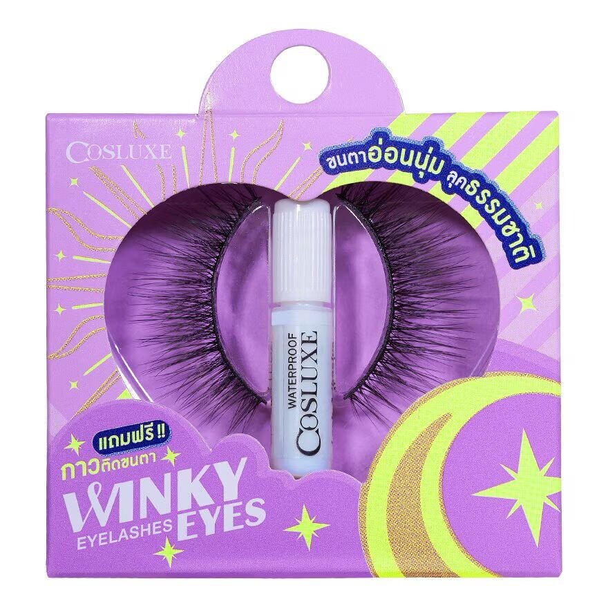 

Cosluxe Ресницы Winky Eyes 1 пара с клеем C-02