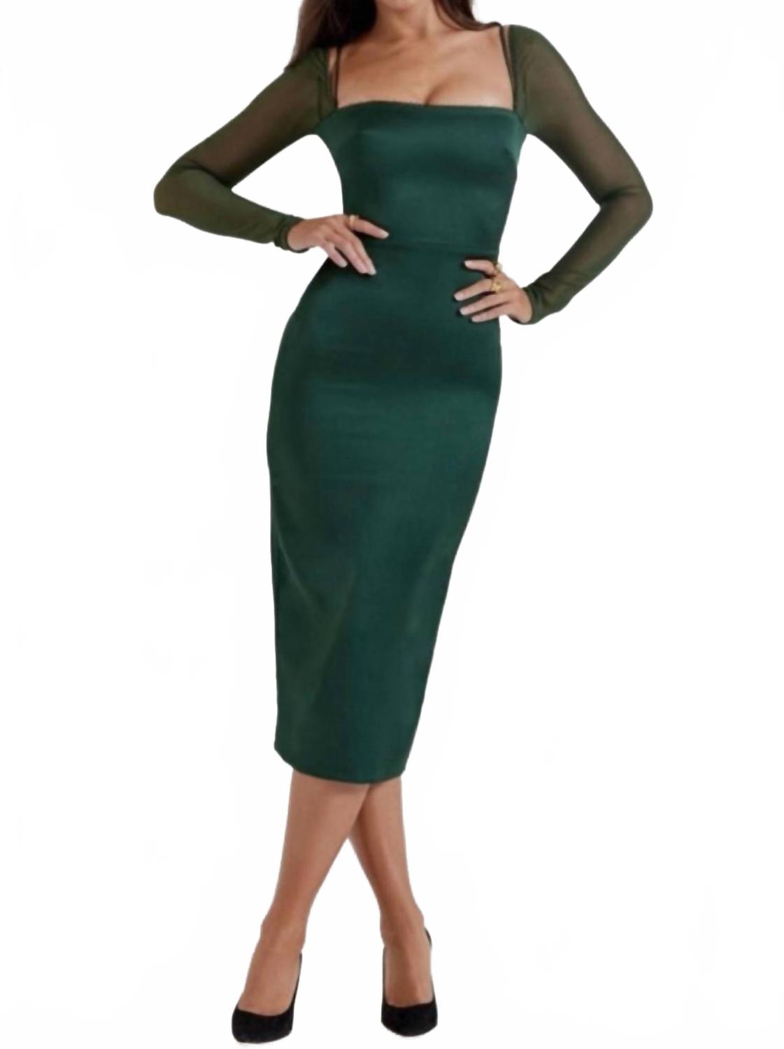 

Женское миди-платье Ellica в изумрудном цвете House of CB, изумрудный