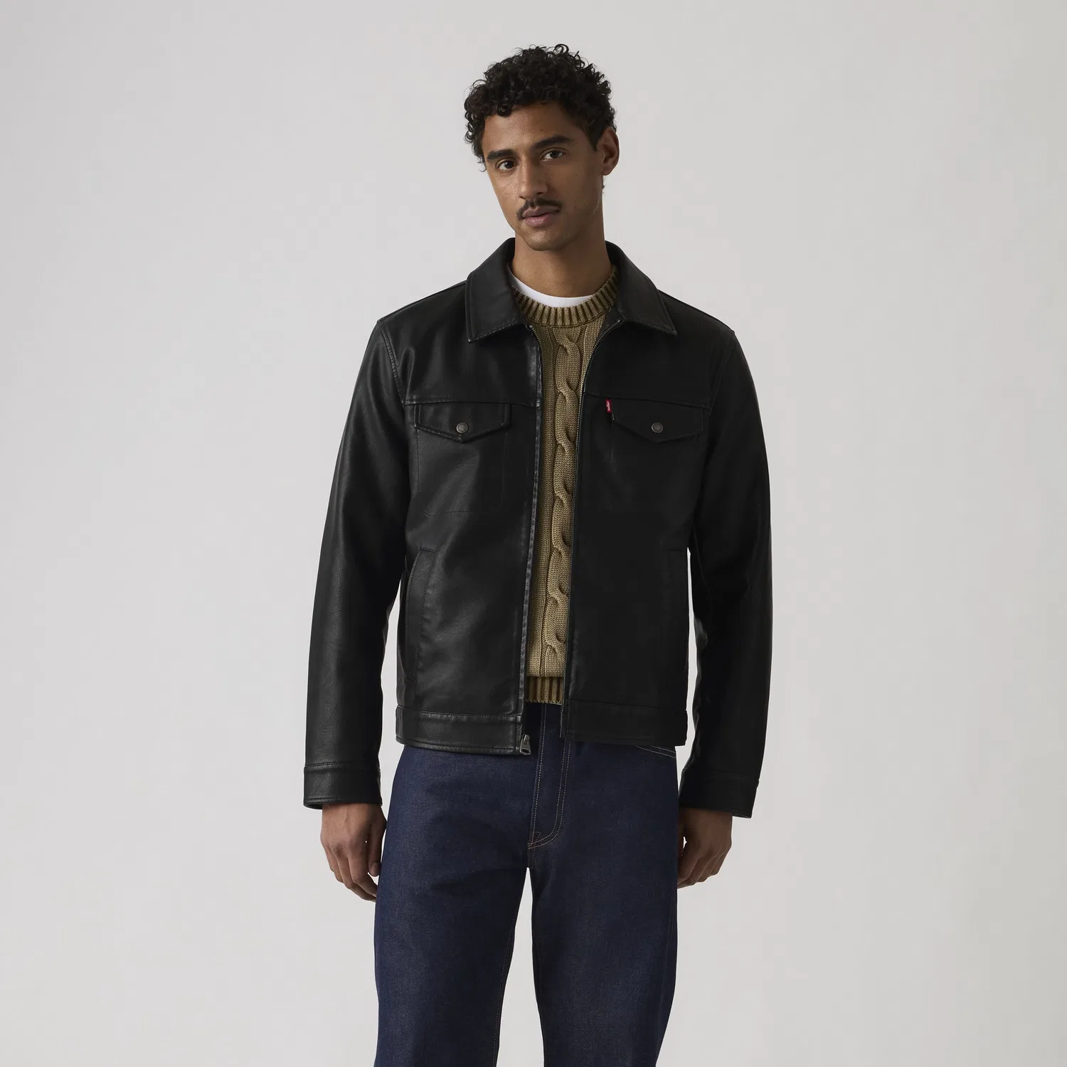 Куртка из искусственной кожи Levi's, Black — фото 3