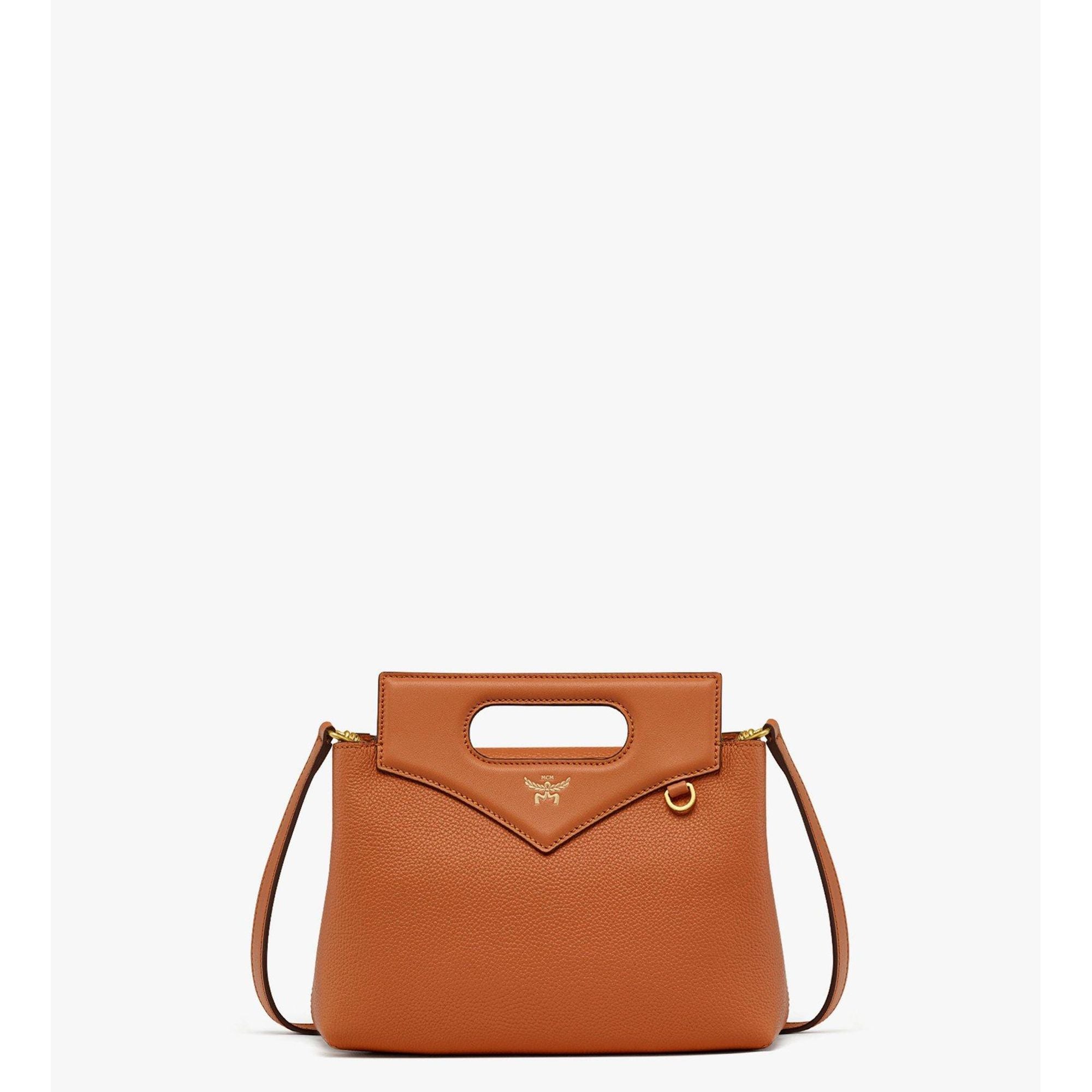 

Мягкая сумка-тоут Diamond из тисненой кожи Mcm, терракотовый