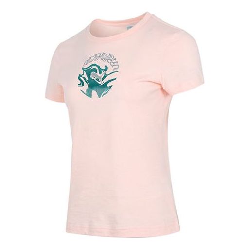 

Футболка (WMNS) PUMA Creative Printing Sports Round Neck Short Sleeve Pink 531454-27