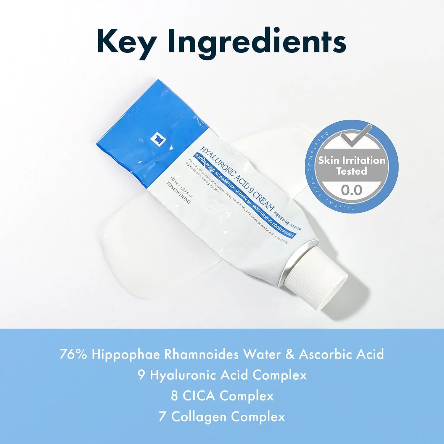 Крем для лица Tosowoong — Hyaluronic Acid 9 с гиалуроновой кислотой, 50 мл — фото 4