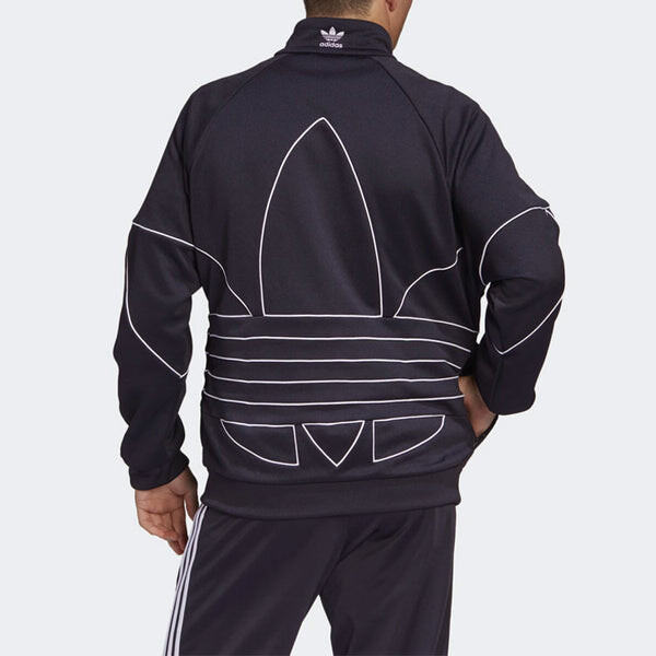 Куртка adidas originals Large Stand Collar Casual Sports Jacket Black, черный — фото 4