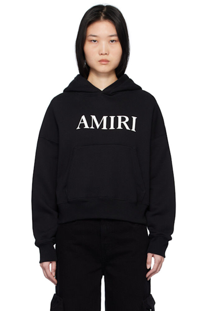 

Черная толстовка с капюшоном и логотипом «AMIRI»
