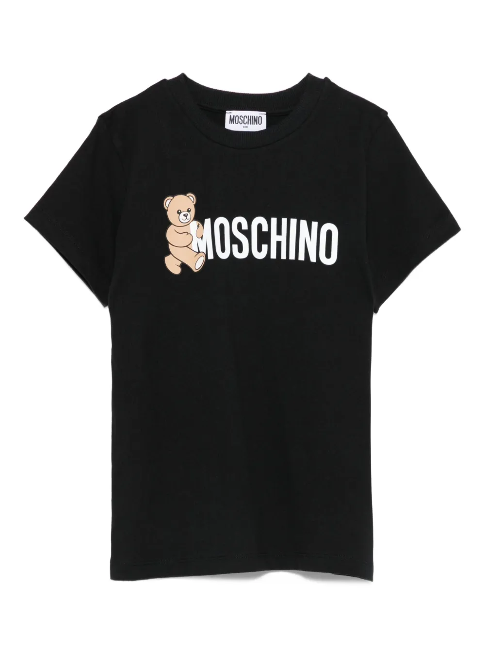 

Футболка с принтом Moschino Kids, черный