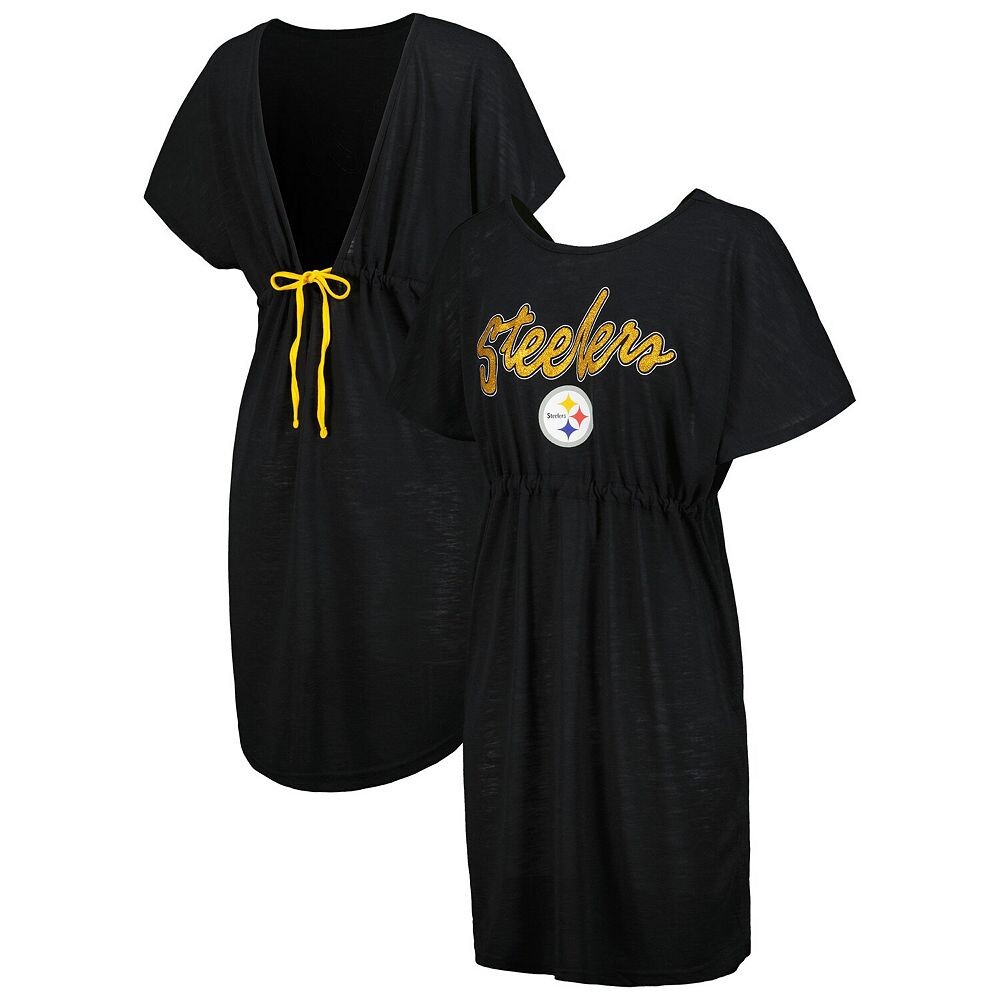 

Женская накидка для плавания G-III 4Her от Carl Banks Black Pittsburgh Steelers Versus Swim Cover-Up, цвет Stl Black