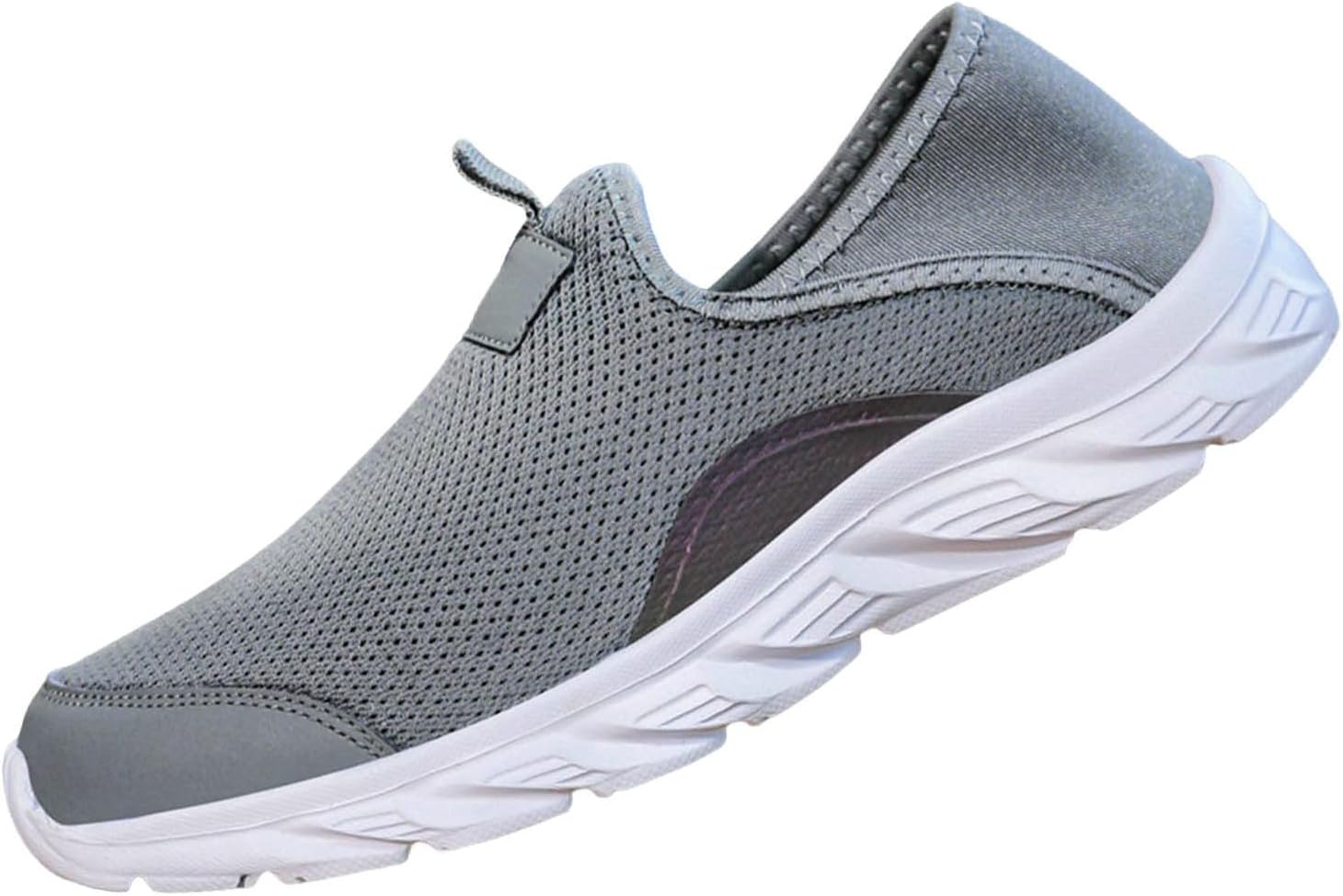 

Мужские туфли слипоны-кроссовки, легкие, дышащие, для бега, удобные, противоскользящие, с поддержкой свода стопы Generic, серый
