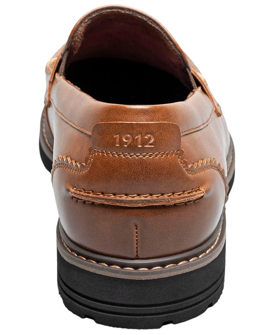 Мужские лоферы Oslo Moc-Toe Penny Loafers Nunn Bush, Cognac — фото 3