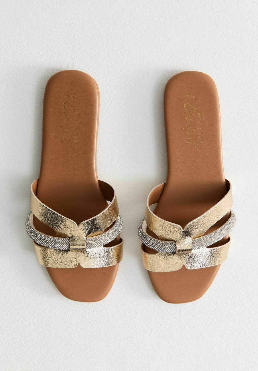 Мюли EMBELLISHED - Slippers New Look, золотой — фото 3