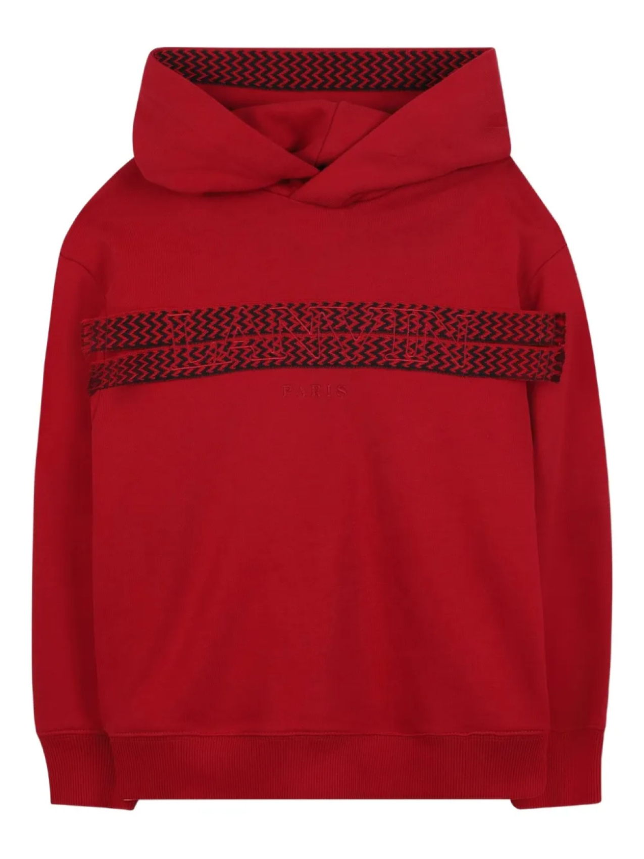 

Lanvin Enfant худи с вышитым логотипом, красный