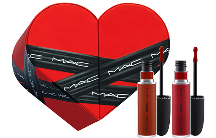 

Ограниченная коллекция ко Дню святого Валентина двухцветная помада и блеск для губ набор для макияжа легко растушевывается MAC