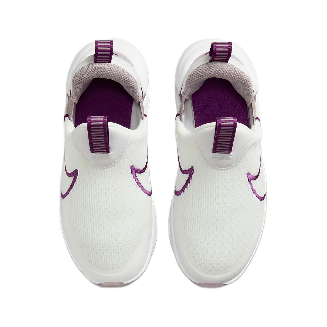 Кроссовки для бега Flex Plus Cushioning с низким верхом, износостойкие, для детей от 3 до 7 лет Nike, белый/фиолетовый — фото 4