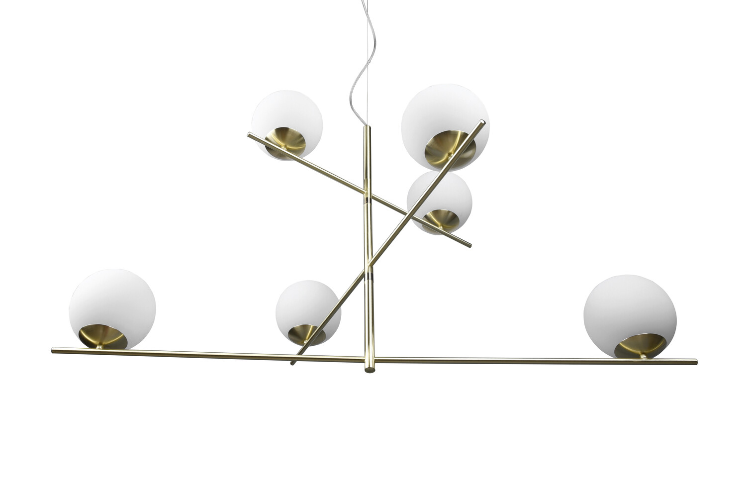 

Подвесной светильник Trio Leuchten, 115x80x150 см, белый/бронзовый