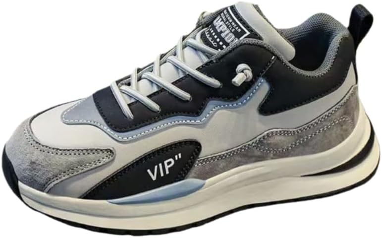 

Кожаные повседневные спортивные мужские кроссовки - молодежные кроссовки с толстой подошвой. Мягкая подкладка. Подходят для ежедневных прогулок на улице и занятий спортом Clolinde, серый