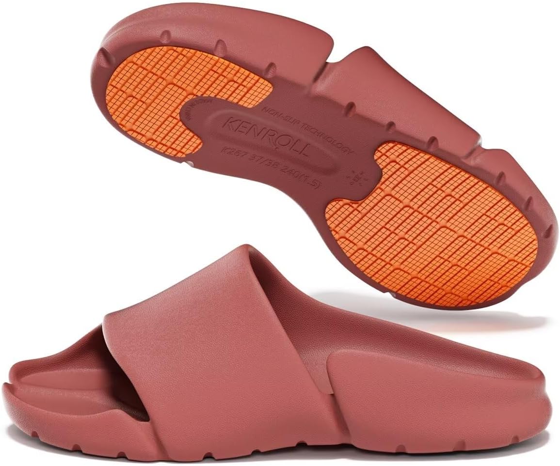 

Тапочки KENROLL, нескользящие душевые босоножки для женщин и мужчин, легкие садовые и домашние сандалии, красный