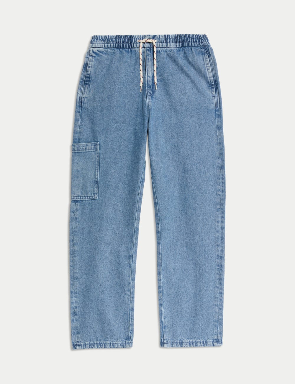 

Свободные джинсы-карго из денима Marks & Spencer, цвет Light denim