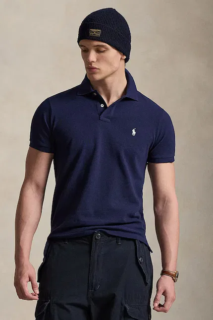Футболка поло slim fit Polo Ralph Lauren, синий