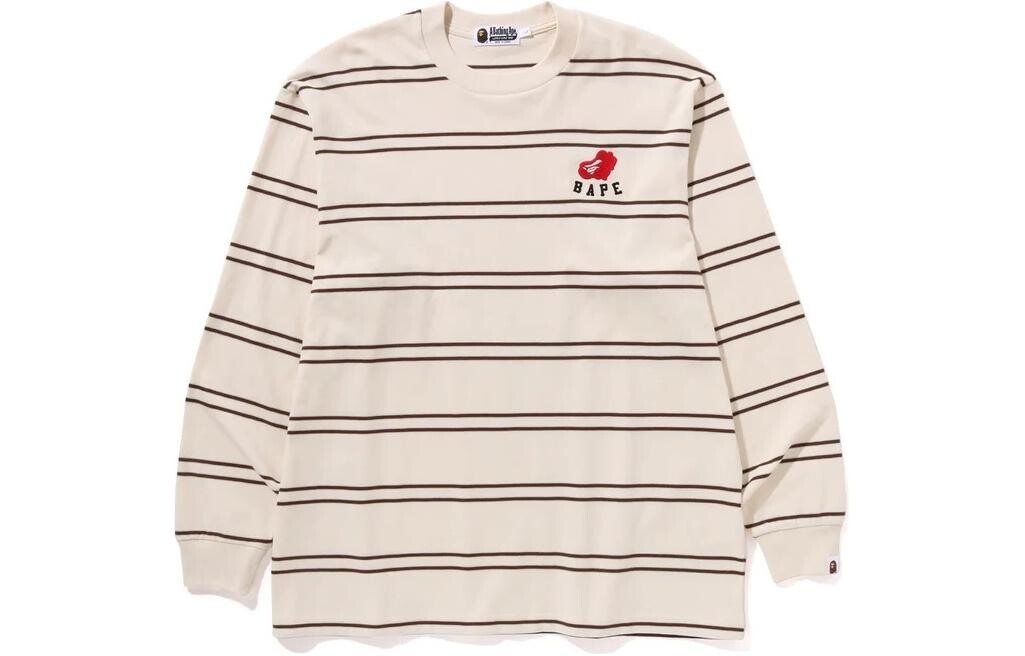 Футболка BAPE Ape Heart Hoop с длинным рукавом A Bathing Ape, зеленый — фото 2